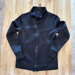 Simply Vera By Vera Wang Black asymmetrical Knit Completer Scuba Jacket Sz XS